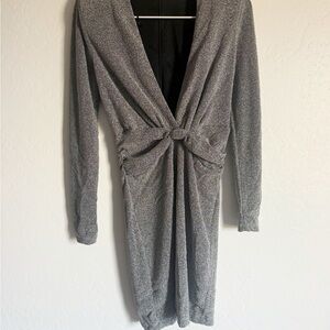 Zara silver deep V Women's Dress